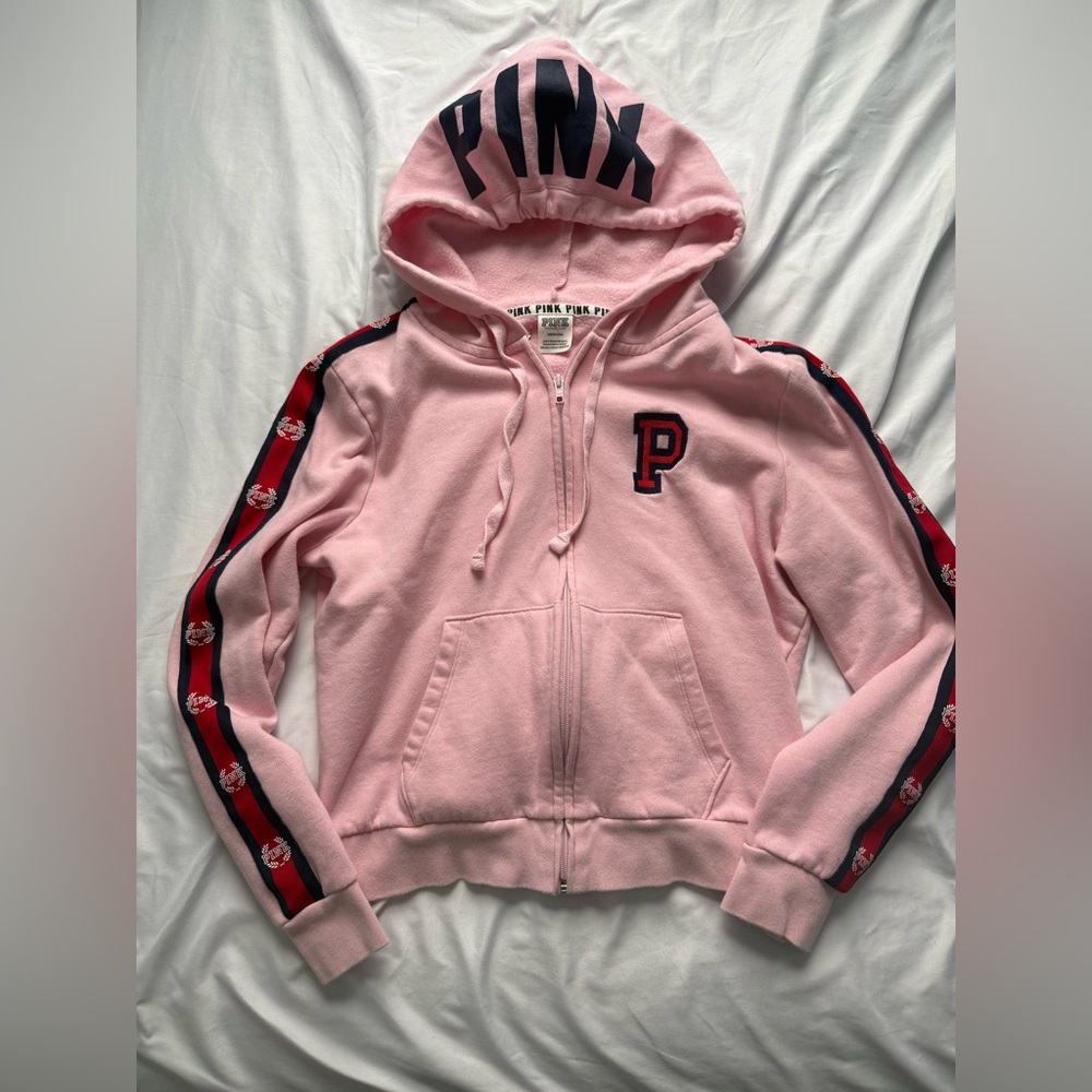 PINK Victoria's Secret Pink Hoodie with Red Accents